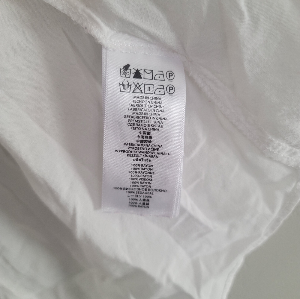 MICHAEL Michael Kors White Long Sleeve Blouse Size M 100%Rayon - Picture 8 of 9
